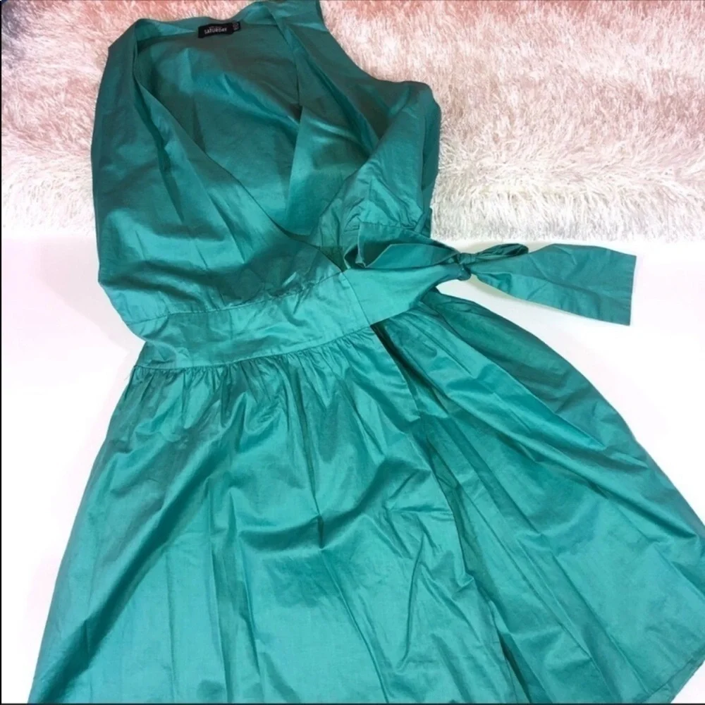 Saturday Kate Spade Emerald Green Cutout Dress 0